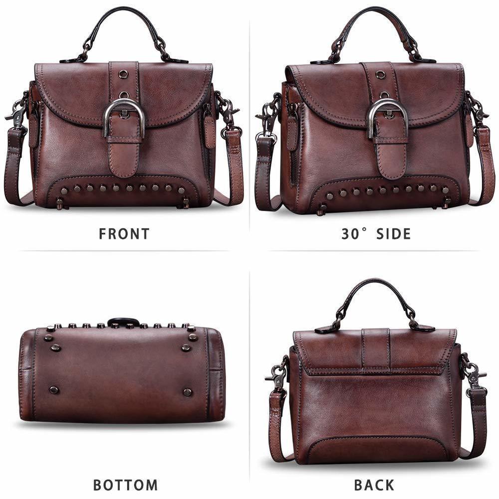 Genuine Leather Satchel Vintage Handmade Crossbody Bag Purse :') - Picture 5 of 6